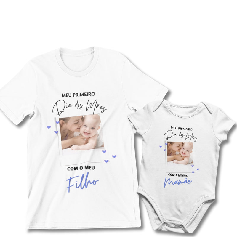 Kit Azul Primeiro Dia Das Mães - Personalizado Com Foto