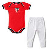 Body Bebê Vermelho Oficial São Paulo – Personalizado com Nome e Número