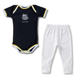 Body Bebê Preto Oficial Santos  – Personalizado com Nome e Número