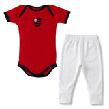 Body Bebê Vermelho Flamengo – Personalizado com Nome e Número