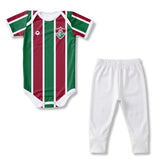 Body Bebê Oficial Proteção UV Listrado Fluminense – Personalizado com Nome e Número