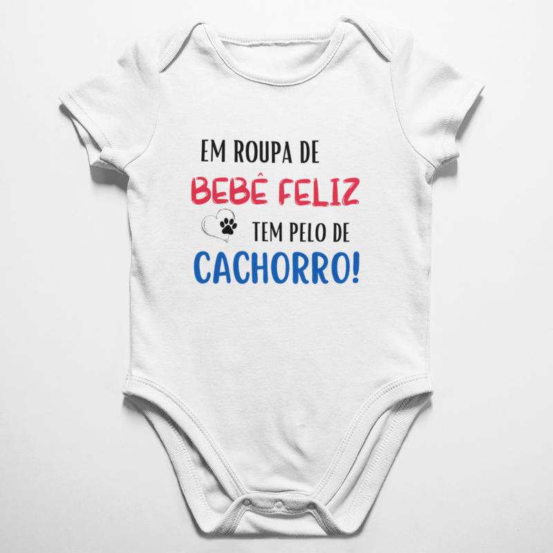 Body Pet Roupa de Bebê Feliz