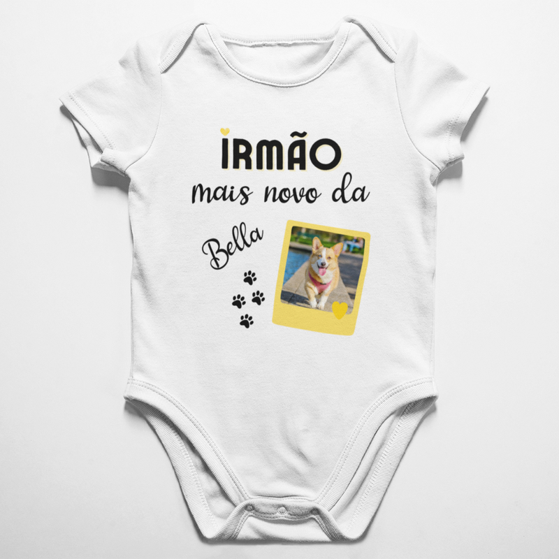 Body Pet Irmão (a) Mais Novo (a) - Amarelo