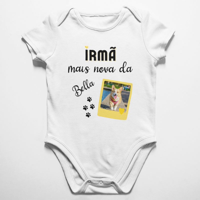 Body Pet Irmão (a) Mais Novo (a) - Amarelo