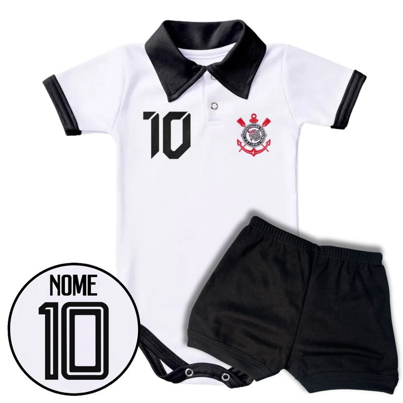 Kit Body Polo e Shorts/Calça Personalizado do Corinthians