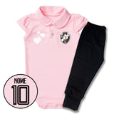 Kit Body Rosa Personalizado e Shorts/Calça do Vasco