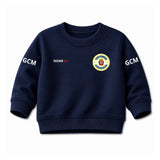 Blusa Moletom Infantil Bebê Gola Careca Marinho Tema Guarda Civil Municipal GCM Personalizado com Nome