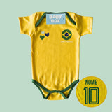 Body Personalizado do Brasil Amarelo e Verde