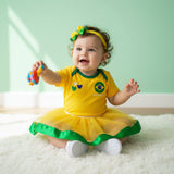 Body Personalizado do Brasil Amarelo e Verde