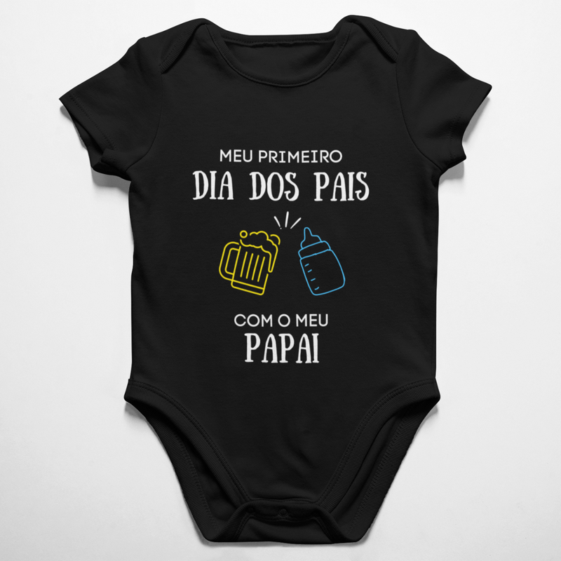 Body Dia Dos Pais Mamadeira e Chopp - Mamadeira Azul