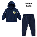 Blusa Moletom Infantil Bebê Com Capuz Marinho Tema Guarda Civil Municipal GCM Personalizado com Nome