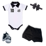 Kit Luxo Body Polo Santos Com Tênis, Shorts/Calça e Laço