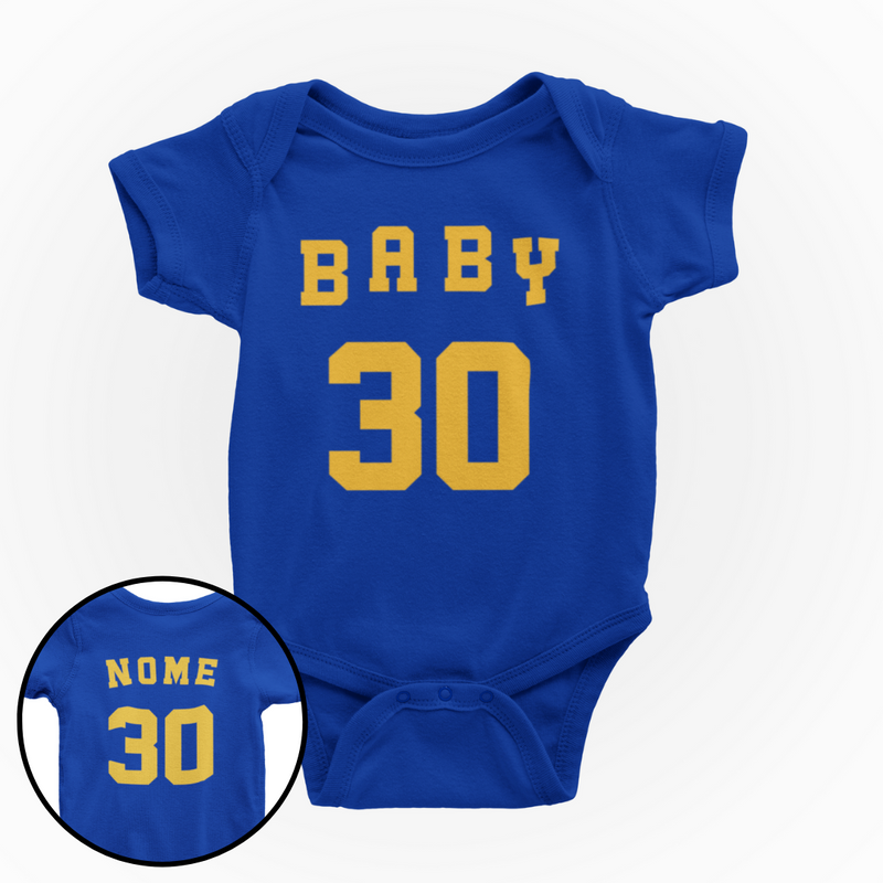Body de Basquete Personalizado - Azul e Amarelo