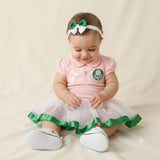 Body Bebê Rosa Palmeiras – Personalizado com Nome e Número