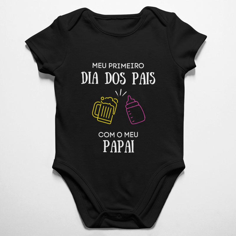 Body Dia Dos Pais Mamadeira e Chopp - Mamadeira Rosa