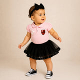 Body Bebê Rosa Flamengo – Personalizado com Nome e Número