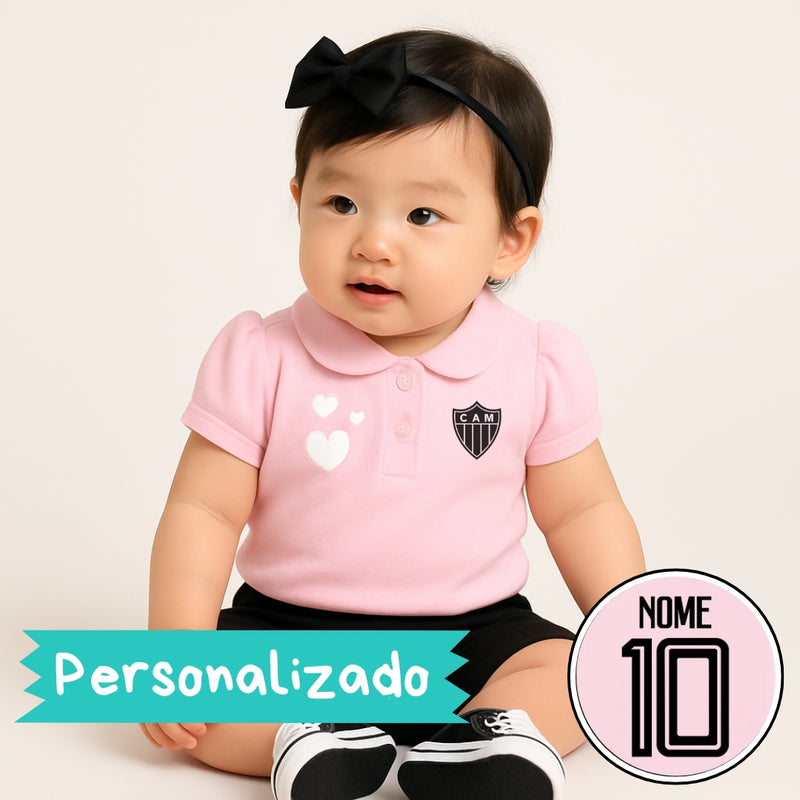 Body Rosa Personalizado do Atlético MG