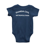 Body Bebê Azul Marinho da Guarda Civil Personalizado com Nome e Brasão