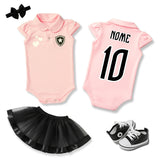 Body Bebê Rosa Botafogo – Personalizado com Nome e Número