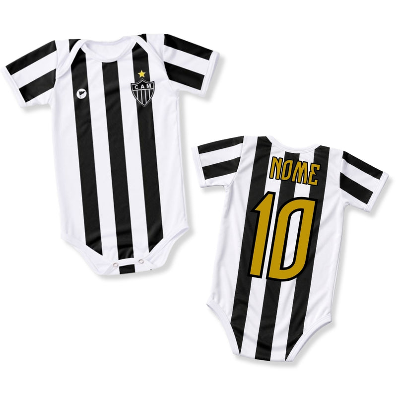 Body Bebê Oficial Proteção UV Atlético Mineiro – Personalizado com Nome e Número