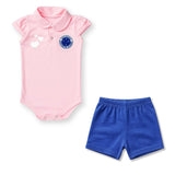 Body Bebê Rosa Cruzeiro – Personalizado com Nome e Número