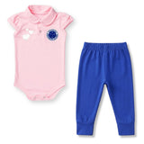 Body Bebê Rosa Cruzeiro – Personalizado com Nome e Número