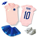 Body Bebê Rosa Cruzeiro – Personalizado com Nome e Número