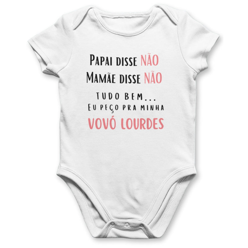 Body Personalizado Com Nome Eu Peço Para Minha Vovó