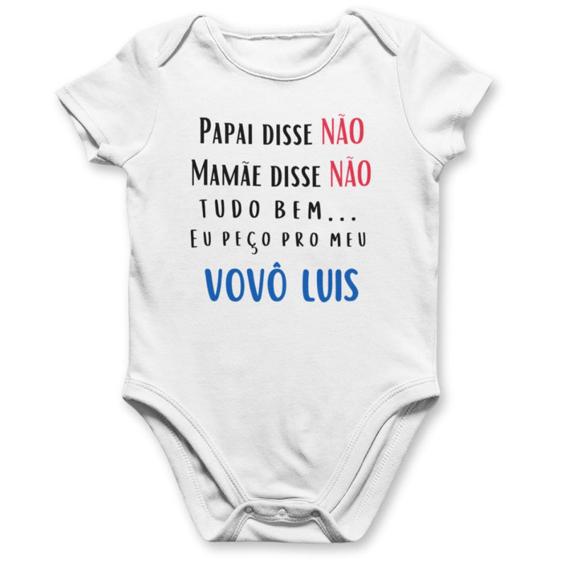 Body Personalizado Com Nome Eu Peço Para Meu Vovô