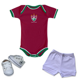 Conjunto Fluminense Vermelho com Body, Tênis e Shorts