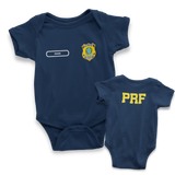Body Bebê Azul Marinho da PRF Polícia Rodoviária Federal Personalizado com Nome