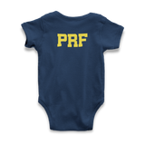 Body Bebê Azul Marinho da PRF Polícia Rodoviária Federal Personalizado com Nome
