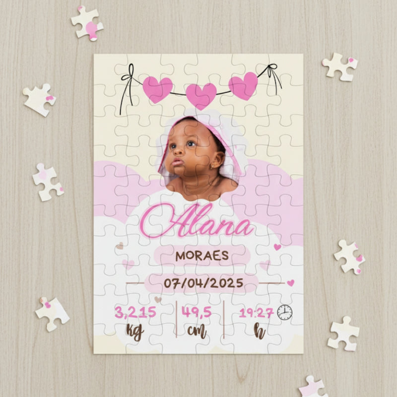 Quebra-Cabeças Dia do Nascimento 21x30 cm A4
