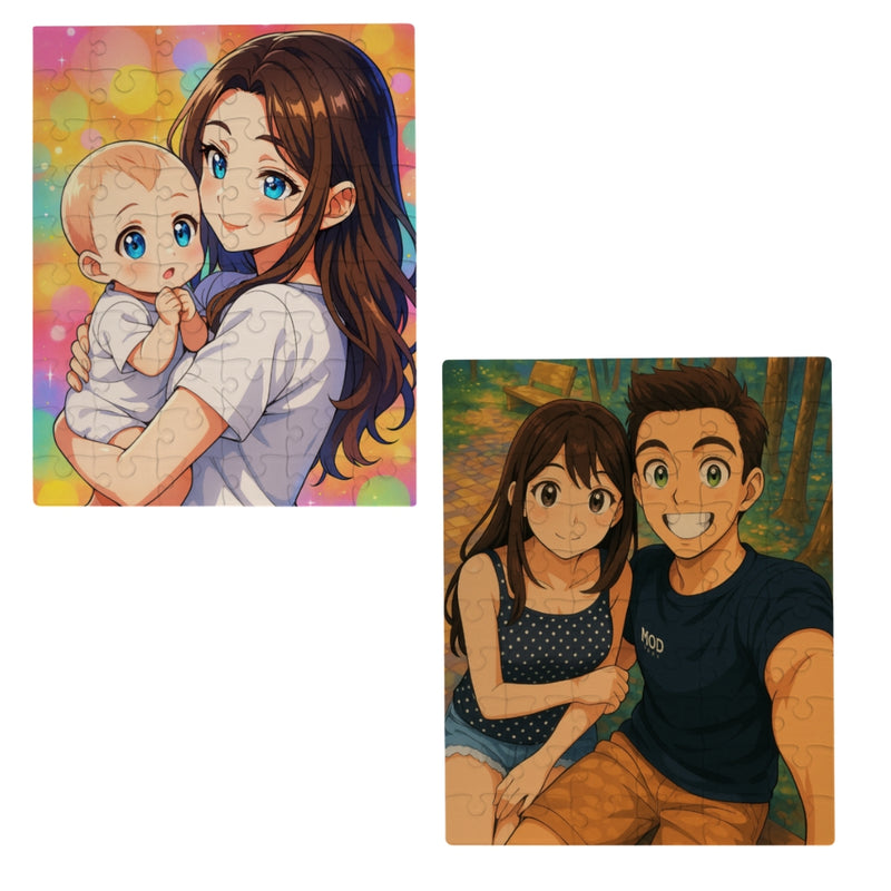 Quebra-Cabeças Personalizado Cartoonizado A4