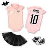 Body Bebê Rosa Oficial São Paulo – Personalizado com Nome e Número