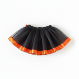 Saia de Tule Preta e Laranja