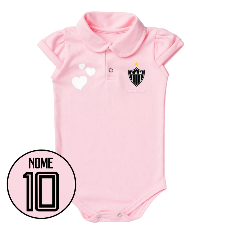 Body Rosa Personalizado do Atlético MG