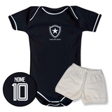 Kit Body Preto Personalizado e Shorts/Calça do Botafogo