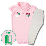 Kit Body Rosa Personalizado e Shorts/Calça do Fluminense