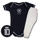 Kit Body Preto Personalizado e Shorts/Calça do Botafogo