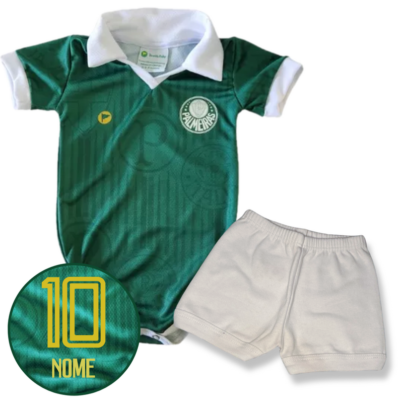 Kit Body Polo Verde Proteção UV e Shorts/Calça Palmeiras