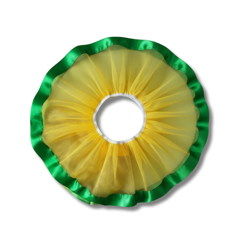 Saia de Tule Amarela e Verde
