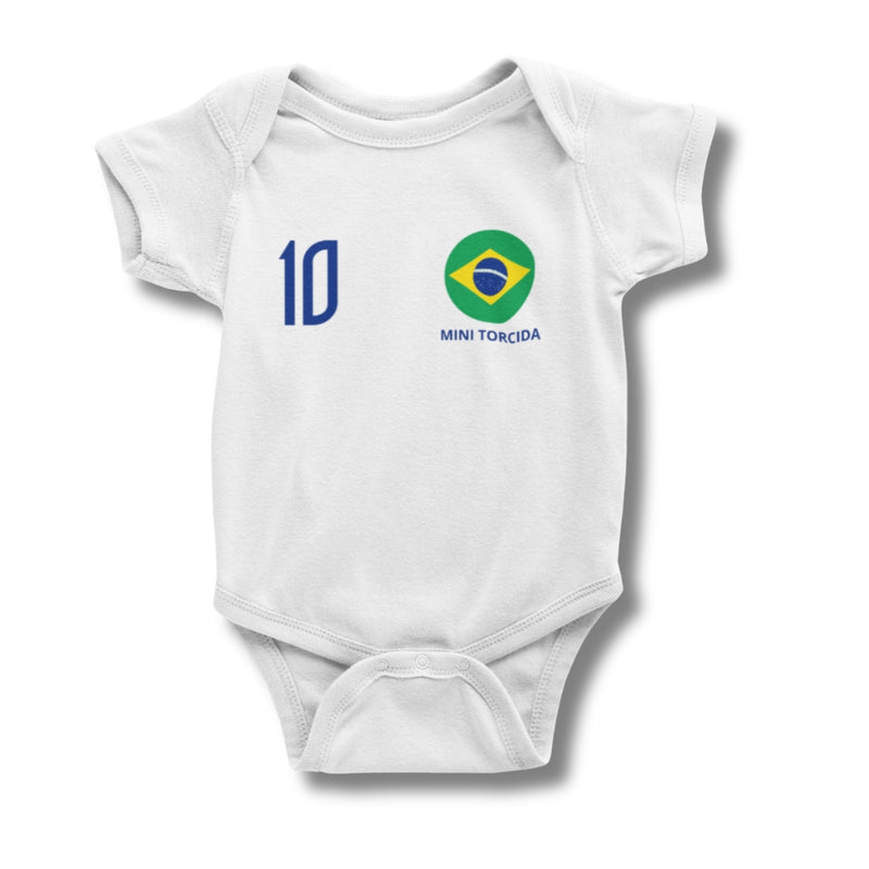 Body Personalizado do Brasil Branco - Edição Neymar Jr