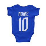 Body Personalizado Com Nome e Número Brasil - Azul