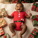 Body de Bebê Papai Noel - 0 Meses a 3 Anos