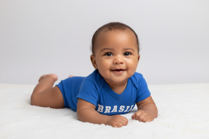 Body Letreiro Brasil - Azul