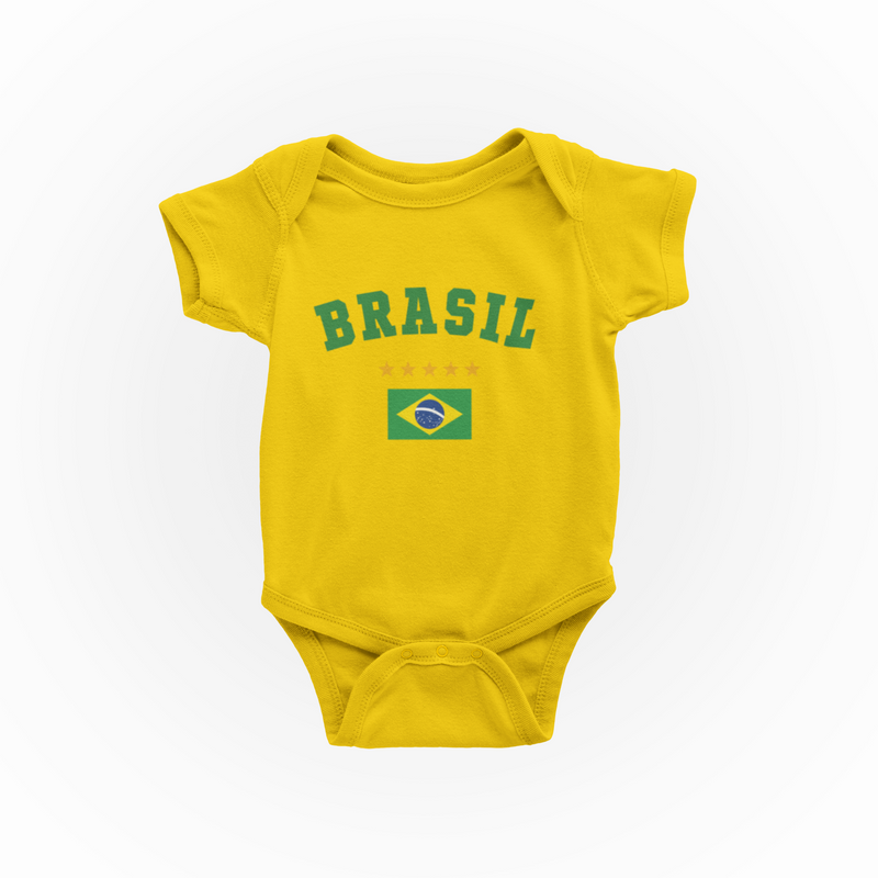 Body Letreiro Brasil - Amarelo