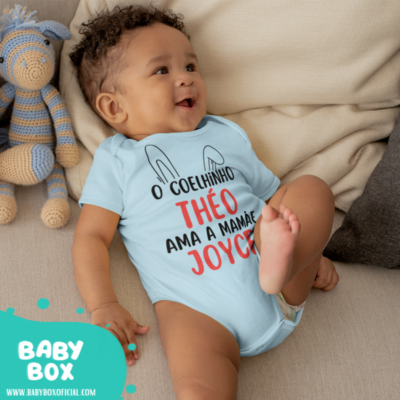 Body Personalizado - O Coelhinho Ama a Mamãe/ Papai