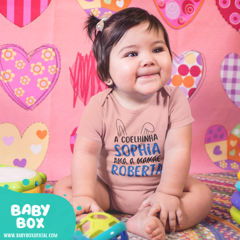 Body Personalizado - A Coelhinha Ama a Mamãe/ Papai