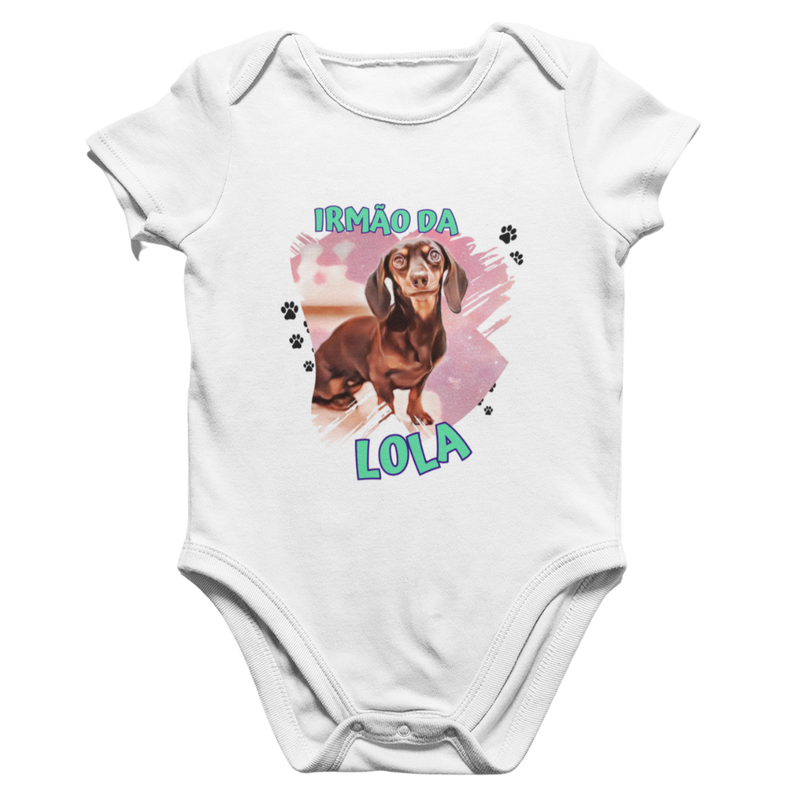 Body Bebê Com a Foto do Pet